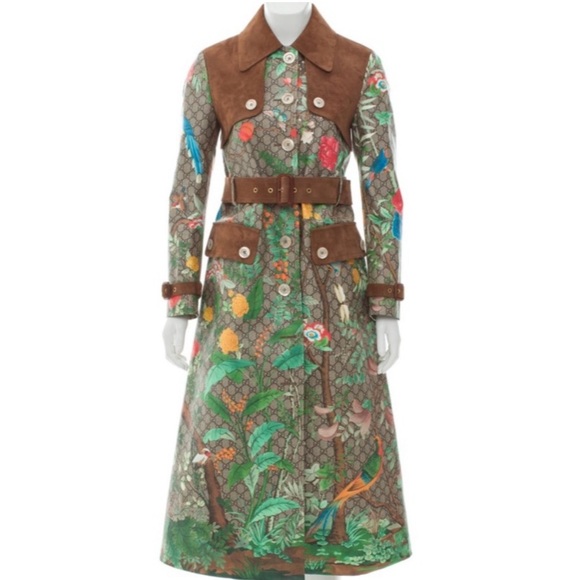 Gucci GG Supreme Tian Trench Coat Size 40 - Picture 2 of 15